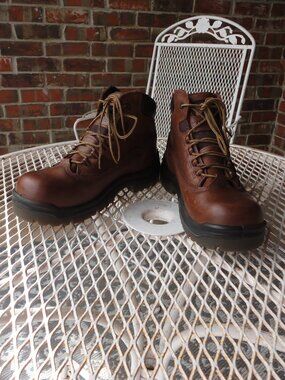 RED WING Women's Brown Leather King Toe Safety Boots Size 7.5